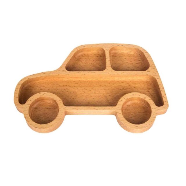 Farfurie lemn copii Car